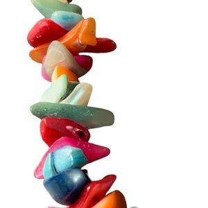 Native American colorful shell necklace Bracelet earring 925 silver